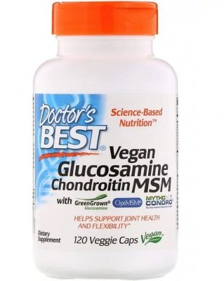 DOCTOR'S BEST Wegańska Glukozamina + Chondroityna + MSM (120 kaps.)
