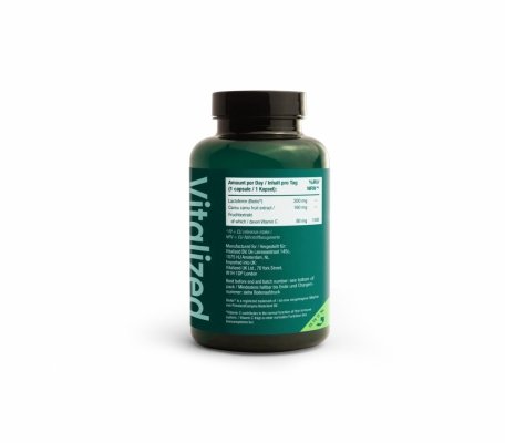Vitalized Lactoferrin+ 200 mg, 60 kapsułek zdjęcie etykieta1