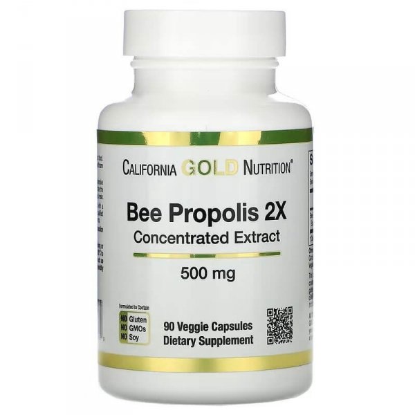 California Gold Nutrition Bee Propolis 2X 500 mg 90 kaps.