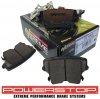 Tylne klocki Z26 + WIERCONE NACINANE NIE wentylowane tarcze hamulcowe POWERSTOP Dodge Challenger