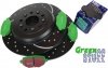Tylne klocki GreenStuff + NAWIERCANE NACINANE tarcze hamulcowe 330mm EBC seria GD Ford Edge 2011-2014