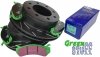 Tylne klocki GreenStuff + NACINANE tarcze hamulcowe EBC seria USR GMC Yukon XL 2500 2000-2007