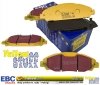 Przednie klocki YellowStuff + NACINANE tarcze hamulcowe 320mm EBC seria USR Ford Mustang 2015-