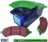 Przednie klocki GreenStuff + nawiercone nacinane tarcze hamulcowe EBC seria GD Dodge RAM 1500 2006-