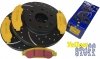 Przednie klocki YellowStuff + NAWIERCANE NACINANE tarcze hamulcowe 330mm EBC seria GD GMC Yukon 2007-2008