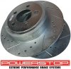 Tylne klocki Z26 + WIERCONE NACINANE NIE wentylowane tarcze hamulcowe POWERSTOP Dodge Challenger