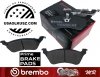 Tylne klocki BREMBO + WIERCONE NACINANE tarcze hamulcowe RED Dodge Caravan -2007