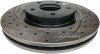 Przednia WIERCONA nacinana tarcza hamulcowa BLACK 294mm Mitsubishi Outlander 2007-