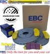Przednie klocki YellowStuff + NAWIERCANE NACINANE tarcze hamulcowe 330mm EBC seria GD RAM Cargo Van 2012-