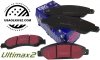 Przednie klocki Ultimax2 + NACINANE tarcze hamulcowe 330mm EBC seria USR GMC Yukon 2007-2008