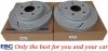 Przednie klocki GreenStuff + nawiercone nacinane tarcze hamulcowe EBC seria GD Dodge RAM 1500 2006-