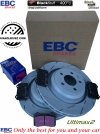 Tylne klocki Ultimax2 + NACINANE tarcze hamulcowe 350mm EBC seria USR Dodge Magnum SRT-8 6,1 V8