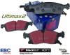 Przednie klocki Ultimax2 + NAWIERCANE NACINANE tarcze hamulcowe 350mm EBC seria GD Dodge Durango 2011-