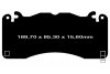 Przednie CERAMICZNE klocki RedStuff + SPORTOWE PŁYWAJĄCE tarcze EBC seria SG Racing Ford Mustang 5,0 V8 2015-
