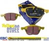 Przednie klocki YellowStuff + NAWIERCANE NACINANE tarcze hamulcowe 300mm EBC seria GD Ford Escape FWD 2013-2019