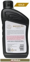 Filtr + olej silnikowy ACDelco Gold Synthetic Blend 5W30 API SP GF-6 Chevrolet Camaro 6,2 V8 -2015
