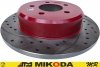 Tylne klocki BREMBO + WIERCONE NACINANE tarcze hamulcowe RED Dodge Caravan -2007