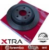 Tylne klocki brembo + wentylowane tarcze hamulcowe brembo XTRA Dodge Durango 2011-