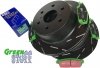 Tylne klocki GreenStuff + NACINANE tarcze hamulcowe EBC seria USR GMC Yukon 2007-2020