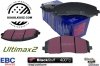 Przednie klocki Ultimax2 + NAWIERCANE NACINANE tarcze hamulcowe 330mm EBC seria GD Volkswagen Routan 2012-