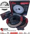 Tylne klocki RACE PERFORMANCE + pływające dwuczęściowae tarcze hamulcowe 330mm DBA seria 5000 T3 Ford Mustang 2015-