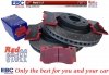 Przednie klocki RedStuff + NAWIERCANE NACINANE tarcze hamulcowe 352mm EBC seria GD Ford Mustang 2015-