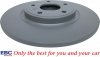 Tylne klocki Ultimax2 + tarcze hamulcowe 328mm EBC seria Premium RAM Cargo Van 2012-