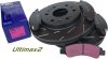 Przednie klocki Ultimax2 + NACINANE tarcze hamulcowe 330mm EBC seria USR GMC Yukon 2009-2020