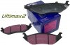 Tylne klocki Ultimax2 + nawiercone nacinane tarcze hamulcowe EBC seria GD Dodge RAM 1500 2003-