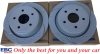 Tylne klocki Ultimax2 + nawiercone nacinane tarcze hamulcowe EBC seria GD Dodge RAM 1500 2003-