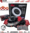 Przednie klocki RACE PERFORMANCE + tarcze hamulcowe DBA seria 4000 T3 Ford Mustang 5,0 V8 2015-