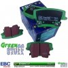 Tylne klocki GreenStuff + WENTYLOWANE tarcze hamulcowe EBC seria PREMIUM Dodge Charger