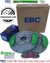 Przednie klocki GreenStuff + NACINANE tarcze hamulcowe 330mm EBC seria USR Lancia Voyager 2012-