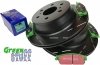 Tylne klocki GreenStuff + NACINANE tarcze hamulcowe EBC seria USR GMC Yukon 2007-2020