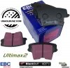 Tylne klocki Ultimax2 + NACINANE WENTYLOWANE tarcze hamulcowe EBC seria USR Dodge Charger