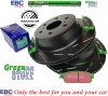 Tylne klocki GreenStuff + NACINANE tarcze hamulcowe EBC seria USR GMC Yukon 2007-2020