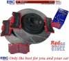 Przednie klocki RedStuff + NACINANE tarcze hamulcowe 352mm EBC seria USR Ford Mustang 2015-
