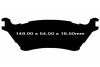Tylne klocki GreenStuff + NAWIERCANE NACINANE tarcze hamulcowe 348mm EBC seria GD manualny postojowy Ford F-150 F150 2012-