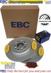 Tylne klocki YellowStuff + tarcze hamulcowe 330mm EBC seria Premium Lincoln MKS 2009-2012