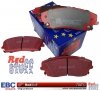 Przednie CERAMICZNE klocki RedStuff + NACINANE tarcze hamulcowe 320mm EBC seria USR Dodge Charger RWD V6