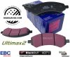 Przednie klocki Ultimax2 + NACINANE tarcze hamulcowe EBC seria USR Dodge RAM 1500 2006-