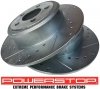 Tylne klocki Z26 + WIERCONE NACINANE NIE wentylowane tarcze hamulcowe POWERSTOP Dodge Challenger