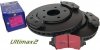 Przednie klocki Ultimax2 + tarcze hamulcowe 302mm EBC seria Premium Dodge Caravan -2012