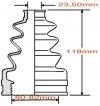 Osłona przegubu napędowego wewnętrznego Dodge Stratus 2000-2006