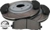 Przednie klocki + NACINANE tarcze hamulcowe 330mm SILVER Chrysler Voyager 2020-