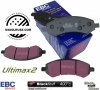 Przednie klocki Ultimax2 + NACINANE tarcze hamulcowe EBC seria USR Dodge RAM 1500 2006-