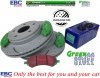 Przednie klocki GreenStuff + nawiercone nacinane tarcze hamulcowe EBC seria GD Dodge Durango 2007-2009