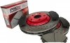 Przednie klocki + WIERCONE NACINANE tarcze hamulcowe RED Toyota Sienna 2011-