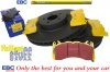 Przednie klocki YellowStuff + tarcze hamulcowe EBC seria PREMIUM Ford Mustang 5,0 V8 2015-
