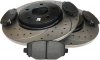 Tylne klocki + WIERCONE nacinane tarcze hamulcowe 328mm BLACK Fiat Freemont 2012-